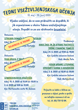 TEDNI VSEŽIVLJENJSKEGA UČENJA - letak